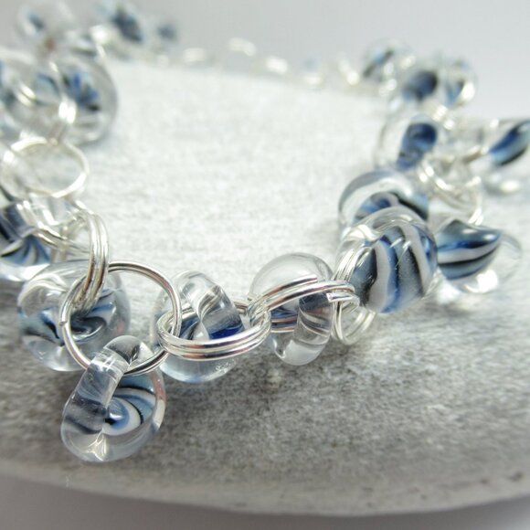 Boro glass drop bracelet - Picture 2 of 8